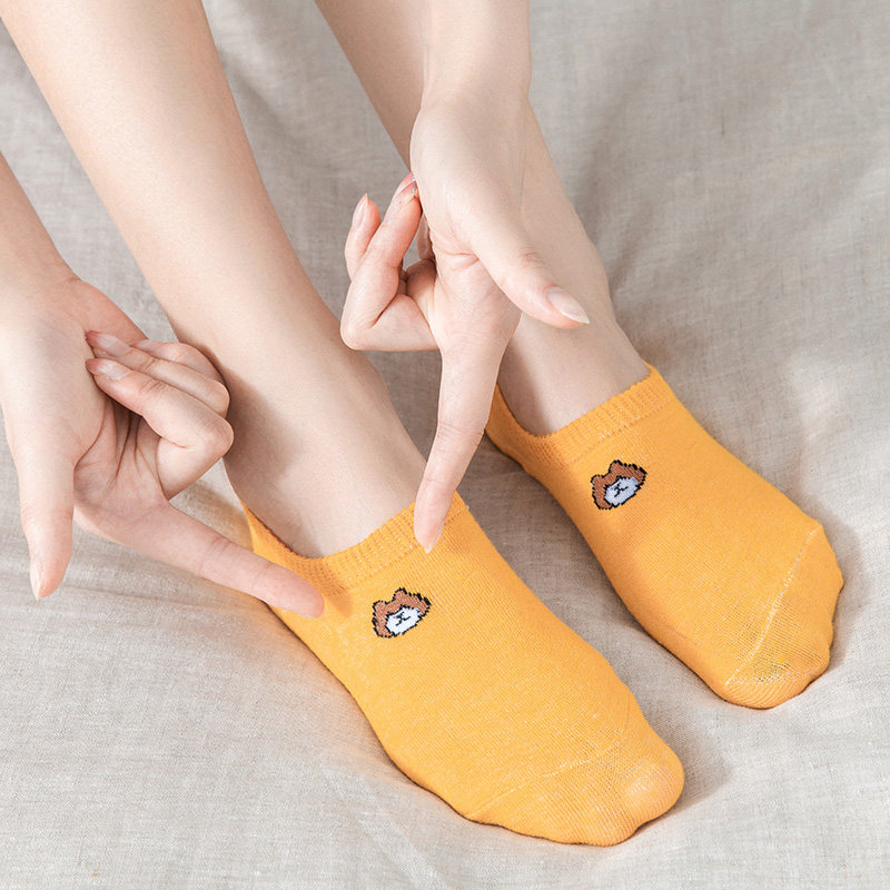 浅口纯棉夏季隐形ins潮女短袜 素班短袜/打底袜/丝袜/美腿袜