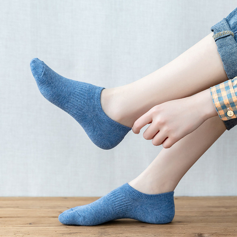 纯棉浅口隐形夏季ins潮女短袜 素班短袜/打底袜/丝袜/美腿袜