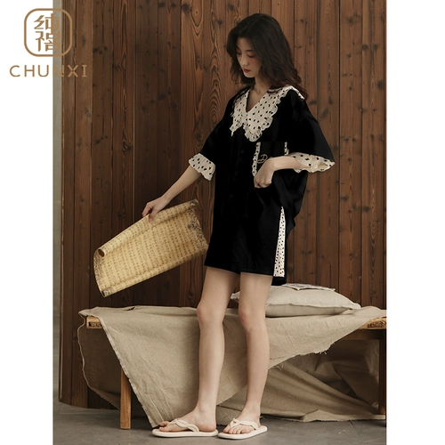 Летняя хлопковая тонкая пижама, короткий рукав, коллекция 2023, изысканный стиль