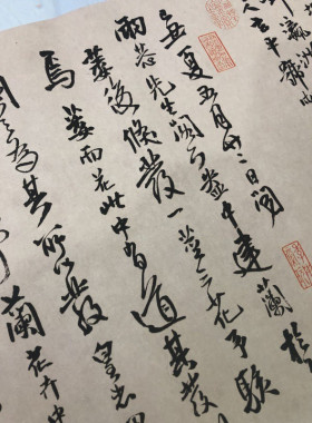 王铎 枯兰复花赋  成人初学者入门练习字帖 书法毛笔行书手卷卷轴