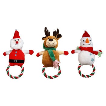 New Christmas Snowman Dog Toy Set Sounding Plush Pet Toy Cute Elk Teething Dog Toy