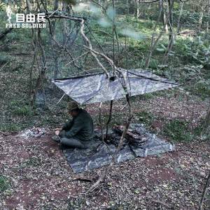 自由兵三合一丛森战术天幕户外雨披登山徒步雨衣野营多功能地垫男