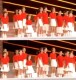 Nylon Red Beautiful Chorus Group Uniforms and Cheerleading Uniforms