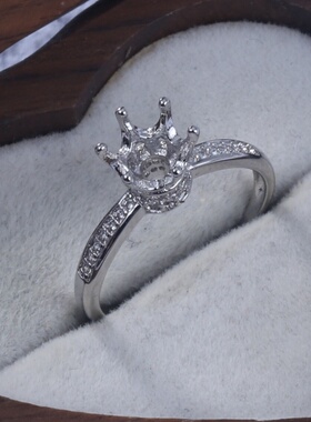 时尚简约锆石微镶铜镀金戒指女