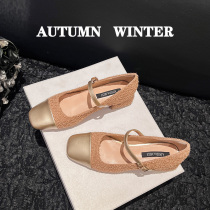 Fan-style small fragrant wind late evening with gentle shoes shallow mouth coarse heel and single shoes female spring and autumn temperament Mary Jane with high heel shoes