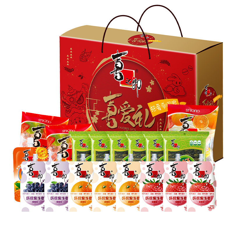 果冻布丁低脂休闲零食礼盒整箱送礼 喜之郎食品果冻/布丁