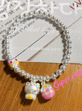 Super max原创小众设计纯银925简约ins风叠戴百搭kt元宝福袋手链