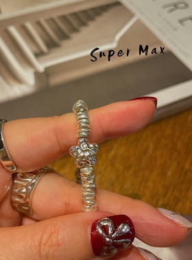 原创设计S925泰国进口手工银纯银DIY多边不规则隔片小花小众手链