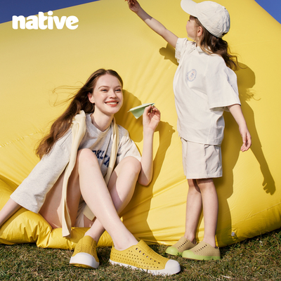 透气夏季纯色百搭native洞洞鞋
