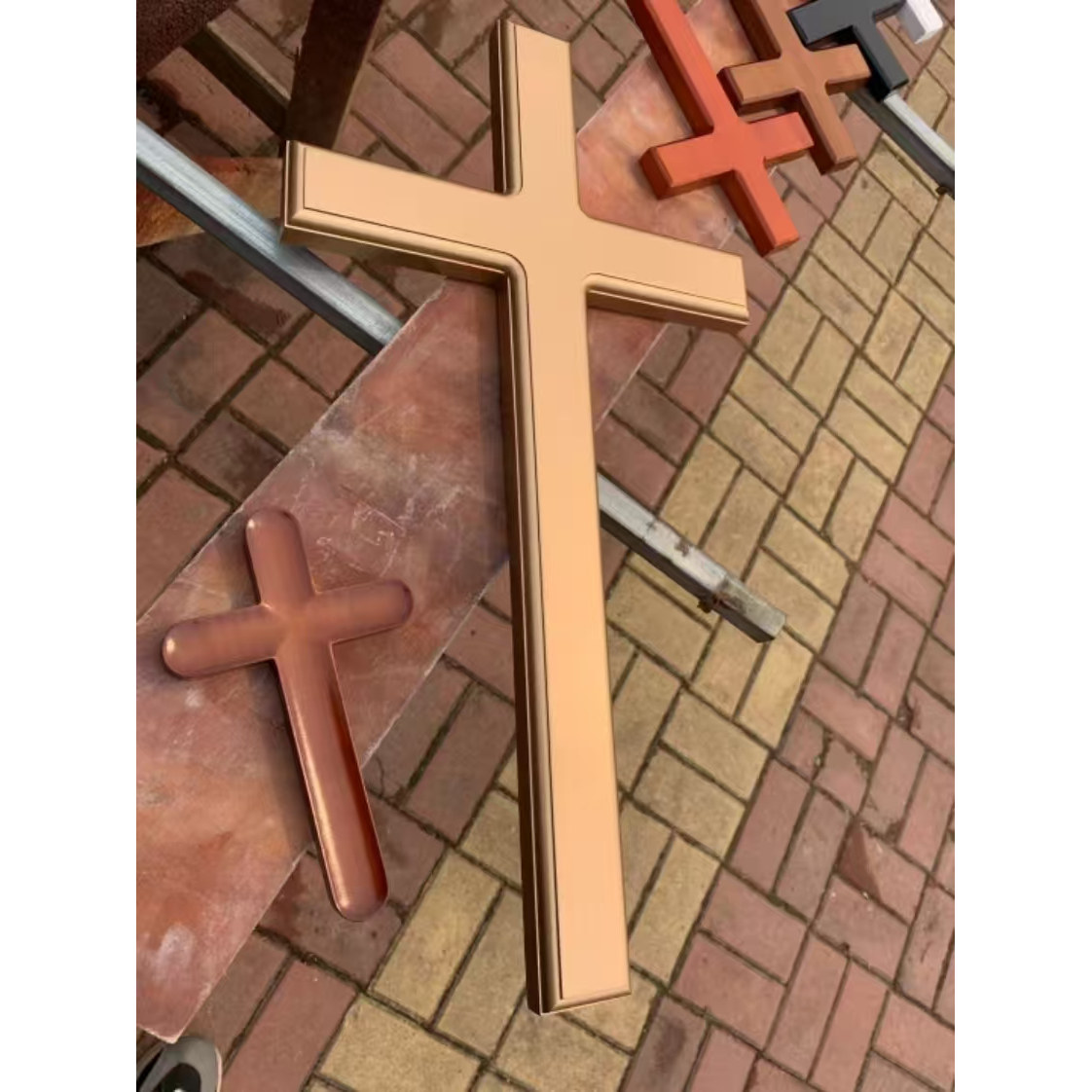 包邮十字架礼品 金色十字架实木55厘米 橡木不开裂挂墙壁挂,淘宝优惠券,粉丝福利购,淘宝优惠卷