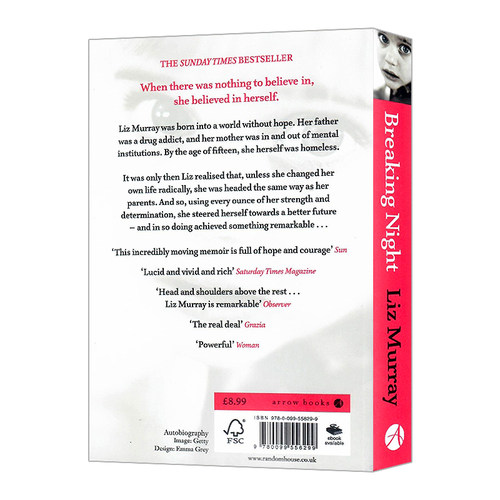 风雨哈佛路 英文原版 Breaking Night 莉斯默里求学励志传记 关于爱、宽恕、觉醒与奋斗的人生历程 Liz Murray - 图0