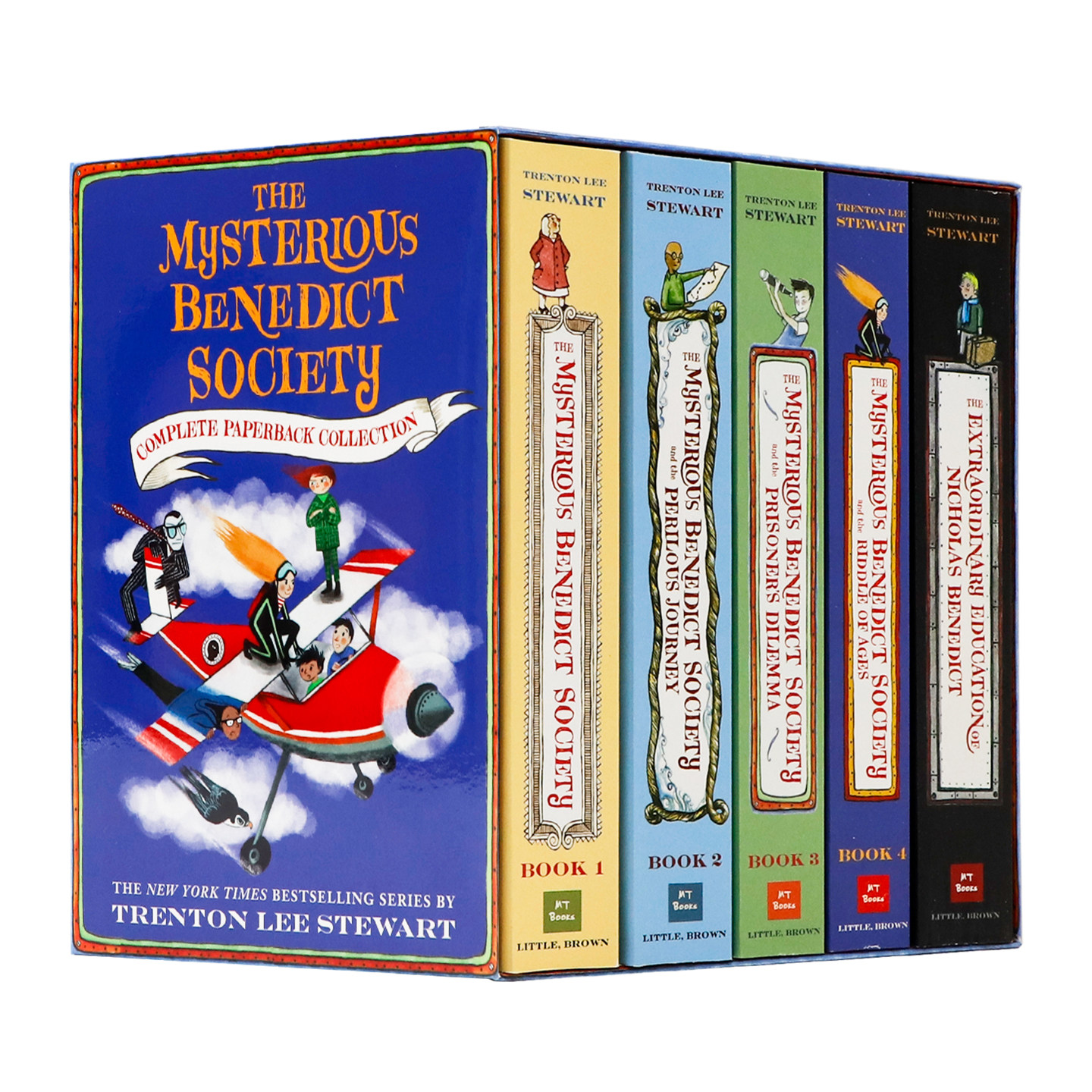 天才神秘会社5册盒装 英文原版 The Mysterious Benedict Society Paperback Boxed Set 儿童冒险推理侦探小说 青少年小说平装版
