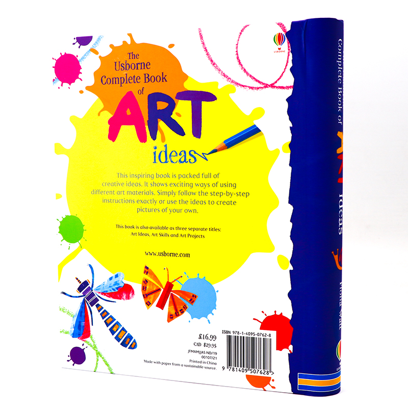 Usborne出品绘画小点子完整版 Complete Book of Art Ideas英文原版绘本创意绘画英语读物读本幼儿童艺术启蒙早教图画书精装-图0