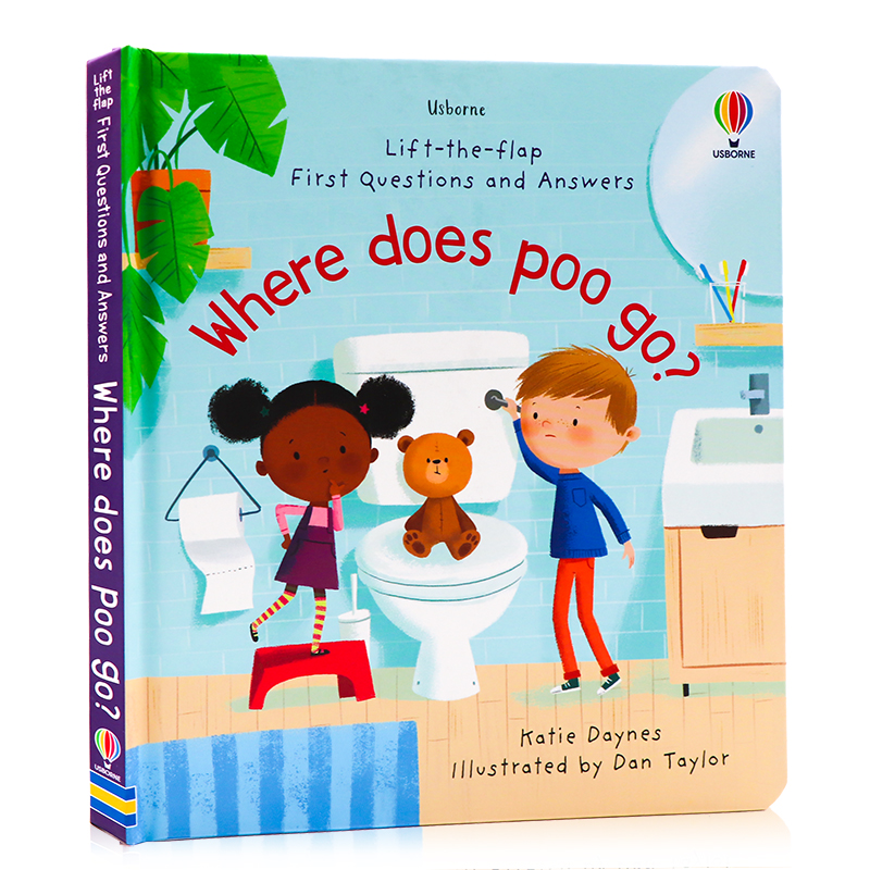 Usborne出品问与答翻翻书3册刷牙上厕所Where Does Poo Go What is sleep英文原版绘本 早教科普幼儿习惯培养英语启蒙亲子互动
