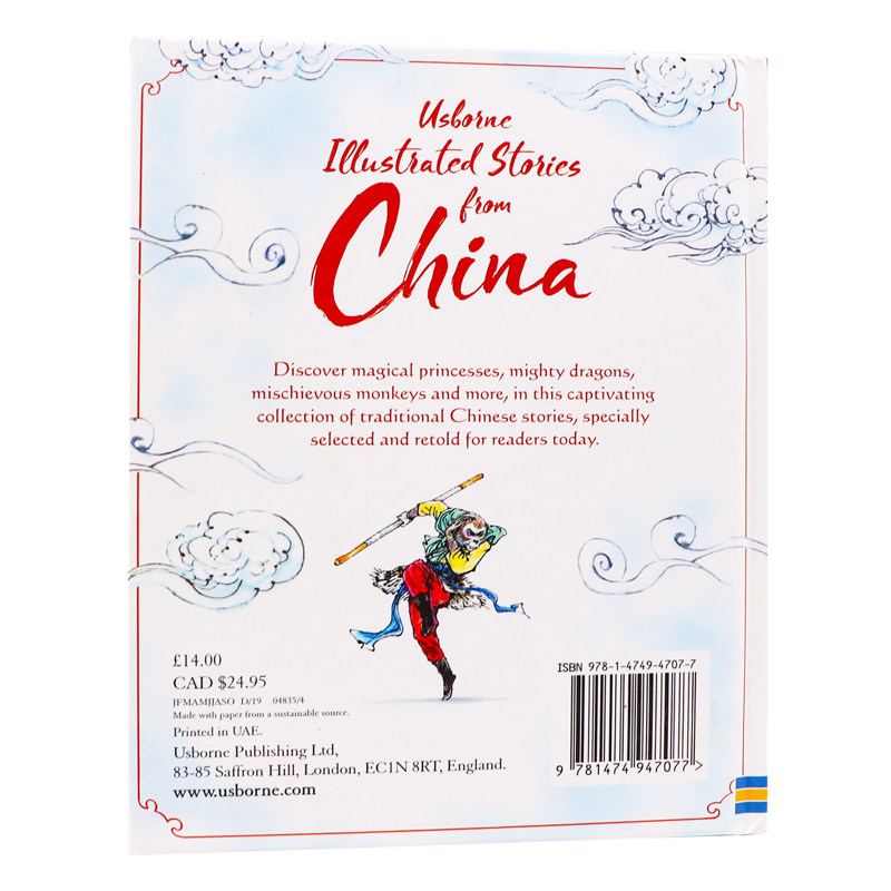 英文原版illustrated Stories From China 中国神话故事民间艺术6 12岁精装绘本儿童故事阅读英文 绘本课外读物usborne出版 趣品店
