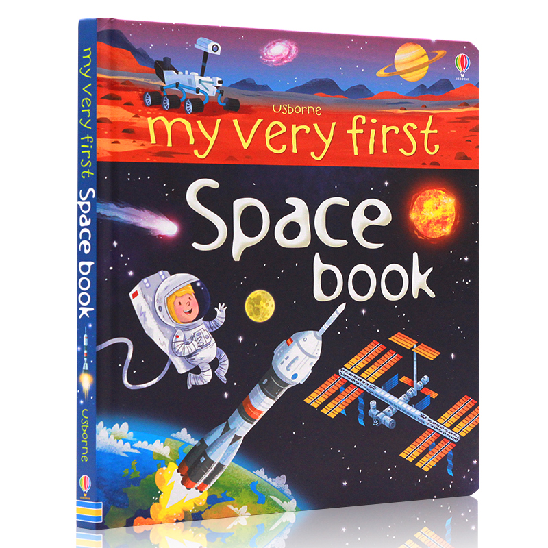 Usborne出品我的首本太空书进口英文原版绘本 my very first Space book精装纸板大开儿童科普图画书太空学生课外英语阅读-图3