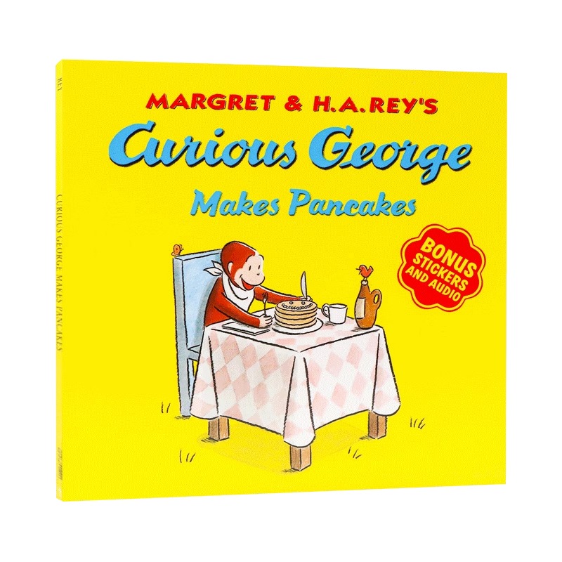 好奇猴乔治做煎饼英文原版绘本 Curious George Makes Pancakes 英语图画故事书 亲子幼儿童睡前英语启蒙早教图画书读本平装版 - 图3