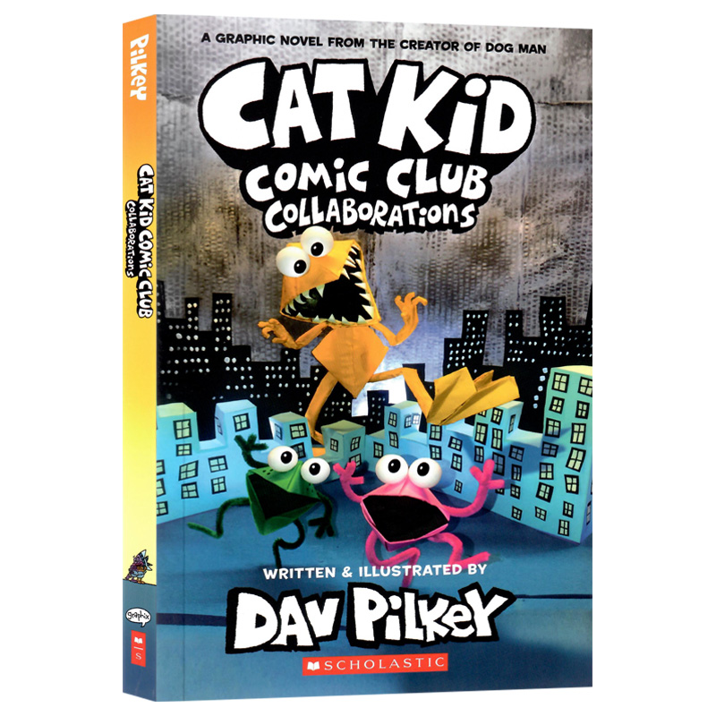 现货小彼蒂的漫画俱乐部系列1-2-3-4-5猫小子Cat Kid Comic Club神探狗狗dog man作者Dav Pilkey戴夫皮尔奇新作英文原版章节桥梁书-图3