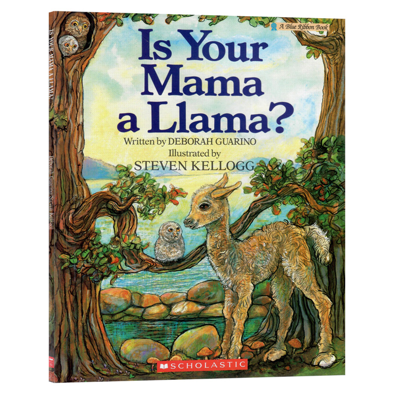 点读版 你的妈妈是羊驼吗英文原版绘本 Is Your Mama a Llama 廖彩杏书单美国百本必读英语启蒙读物亲子儿童睡前共读图画书 平装 - 图3