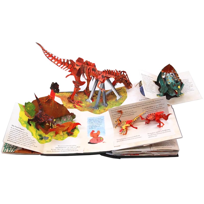 预售史前恐龙立体书英文原版 Encyclopedia Prehistorica Dinosaurs The Definitive Pop-Up 儿童百科3D手工折叠书 Robert Sabuda - 图1