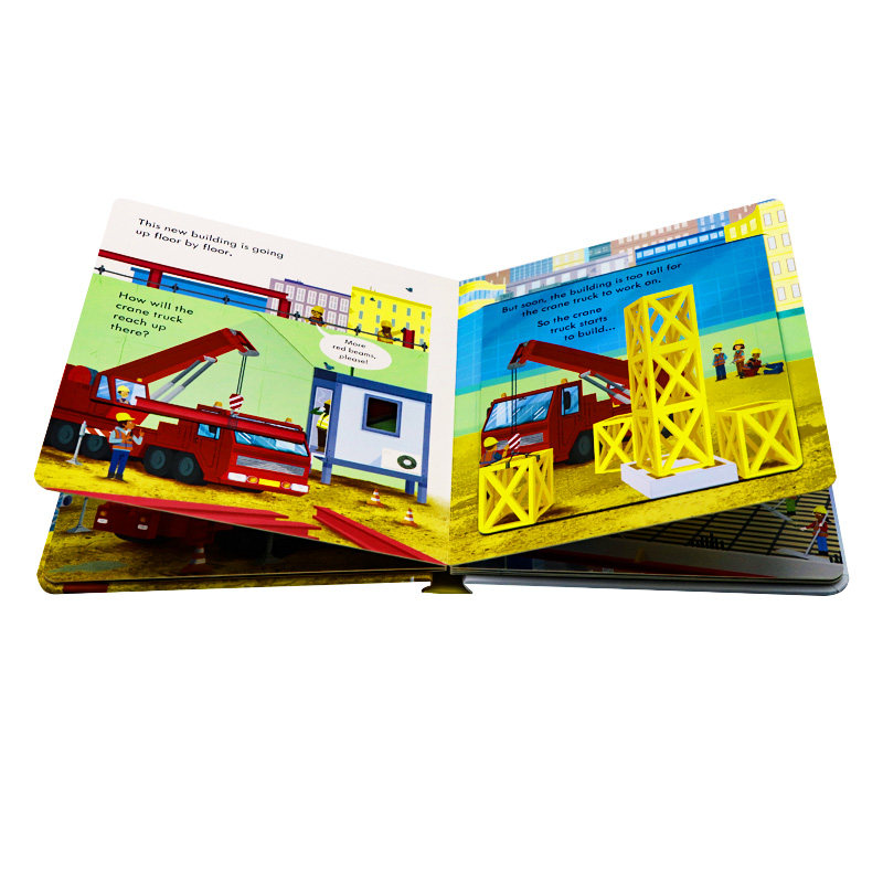 偷偷看里面系列 起重机 英文原版绘本 peep inside how a crane works 儿童英语启蒙科普翻翻洞洞书趣味认知纸板书Usborne出品