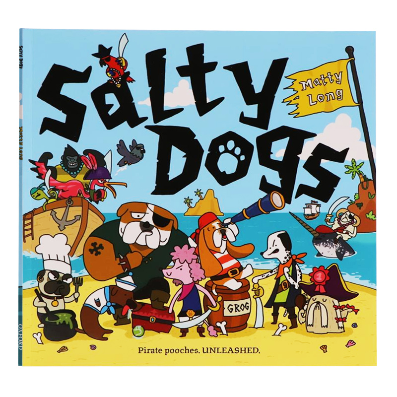 牛津精品认知绘本 咸味的狗儿 英文原版 Salty Dogs  儿童进口启蒙 冒险英文故事书 平装大开图画书 Oxford系列牛津阅读Matty Long - 图3