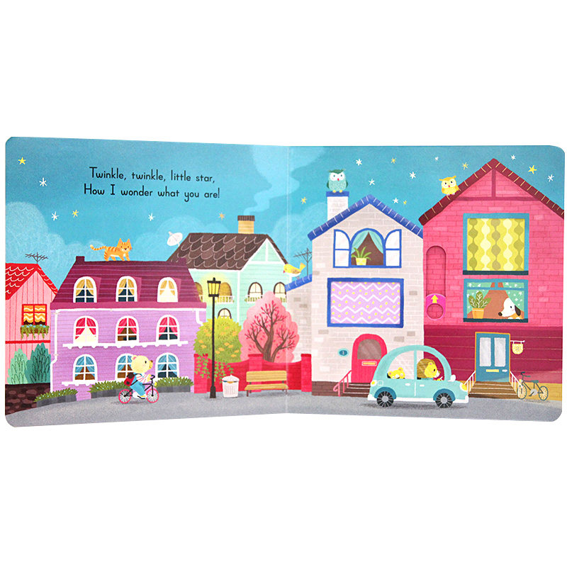 英文原版绘本Sing Along with Me Twinkle Twinkle Little Star欧美经典童谣机关操作书纸板启蒙读物儿歌 ...