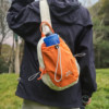 Multifunctional contrast chest bag for men and women outdoor sports backpack
