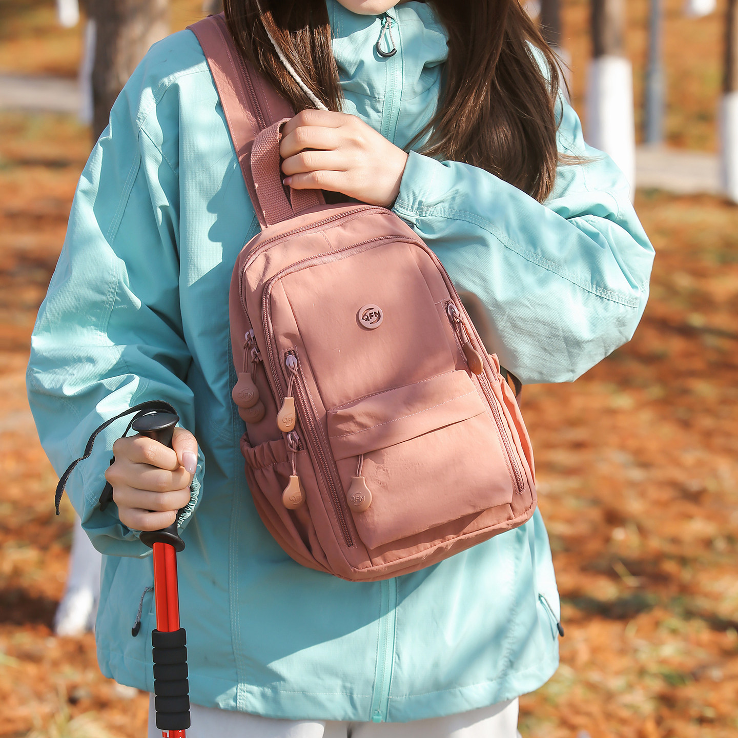 Women's multifunctional chest bag for outdoor sports and leisure