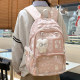 Large capacity cute star backpack women small card transparent