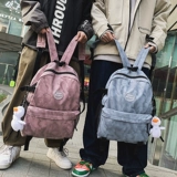 Брендовый универсальный школьный рюкзак, сумка через плечо, простой и элегантный дизайн, для средней школы, подходит для студента, в корейском стиле