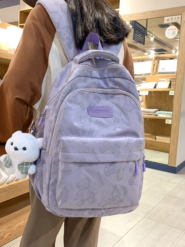 书包女中学生少女可爱涂鸦反光双肩包初中生高中生大容量校园背包,淘宝优惠券,粉丝福利购,淘宝优惠卷