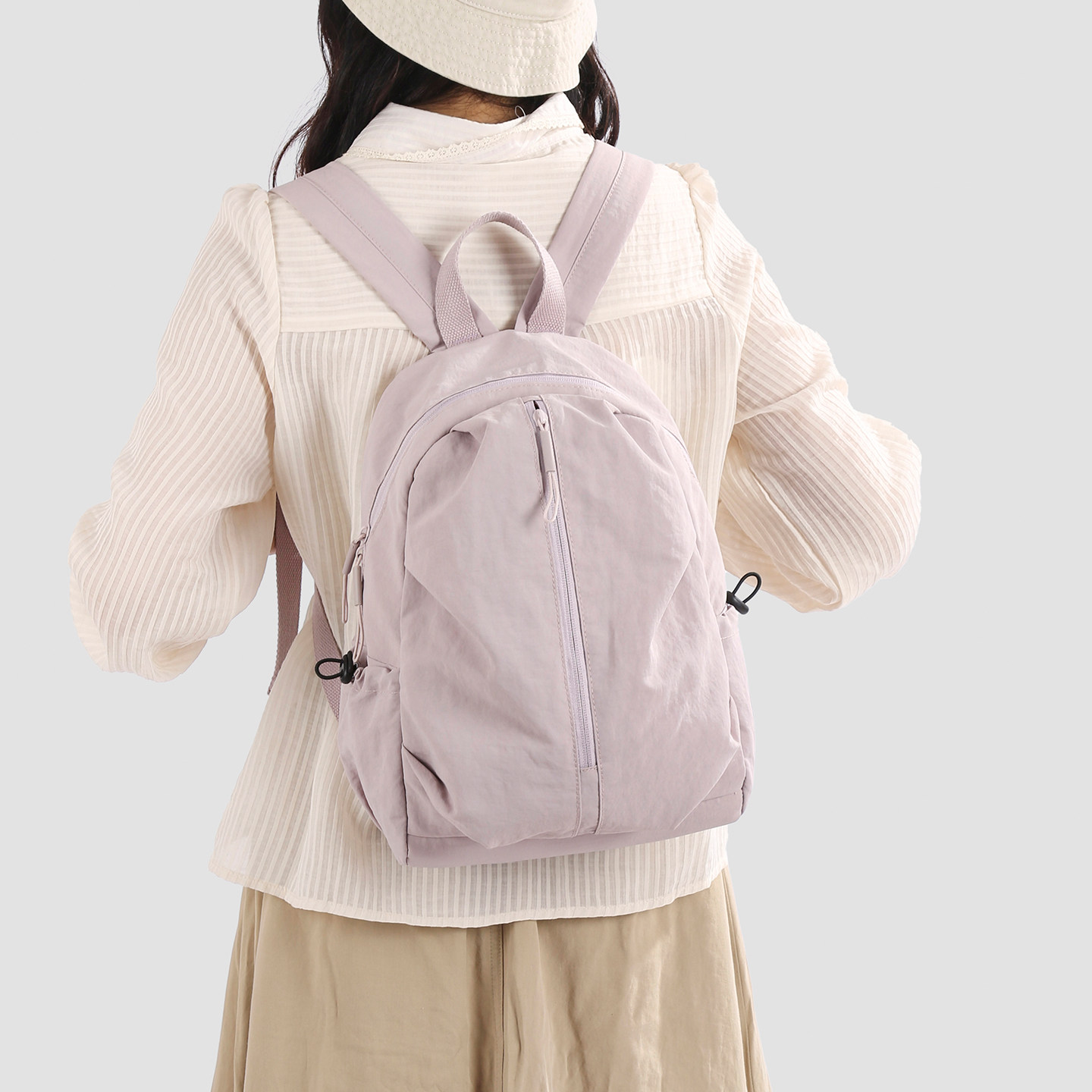 早秋新款少女紫小号轻便双肩包小型休闲旅游逛街背包超轻上班通勤,淘宝优惠券,粉丝福利购,淘宝优惠卷