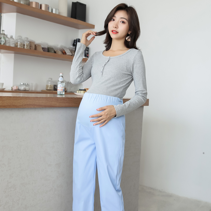 迪塞雅孕妇护士裤白色松紧腰工作服 迪塞雅医护制服