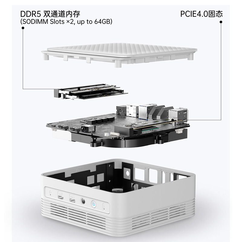 铭凡MINISFORUM UM690WT 锐龙R9-6900HX迷你小主机电脑办公游戏 - 图1