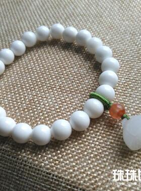 水晶贝壳白玉莲蓬手链水晶女
