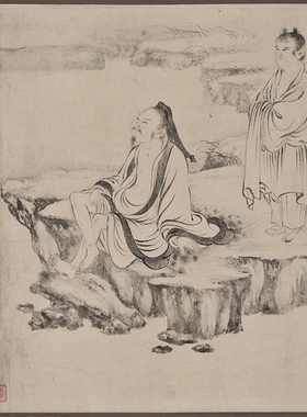 南宋李公麟白莲社图卷长卷卷轴古代名画复制品书画礼品国画手卷