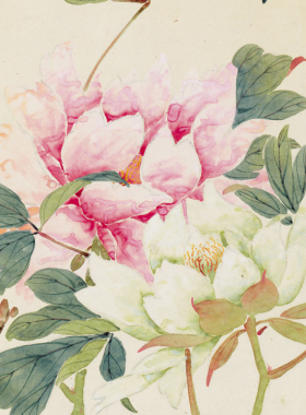 清慈禧花卉四条屏仿古画复制工笔花鸟画名人字画装饰画书房挂画