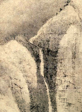 清王翚仿李成雪霁图仿杏画卷轴山水画名画真迹复制品书房玄关挂画