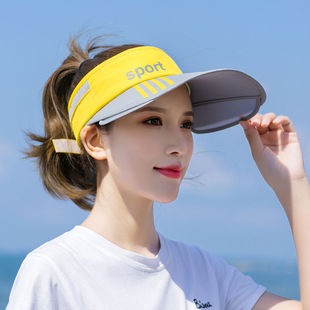 新款空顶帽子女夏天跑步太阳帽韩版网球帽