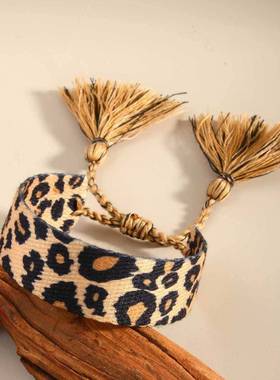 retro 手工编织brlet minimalist leopard print brlet Bohemia