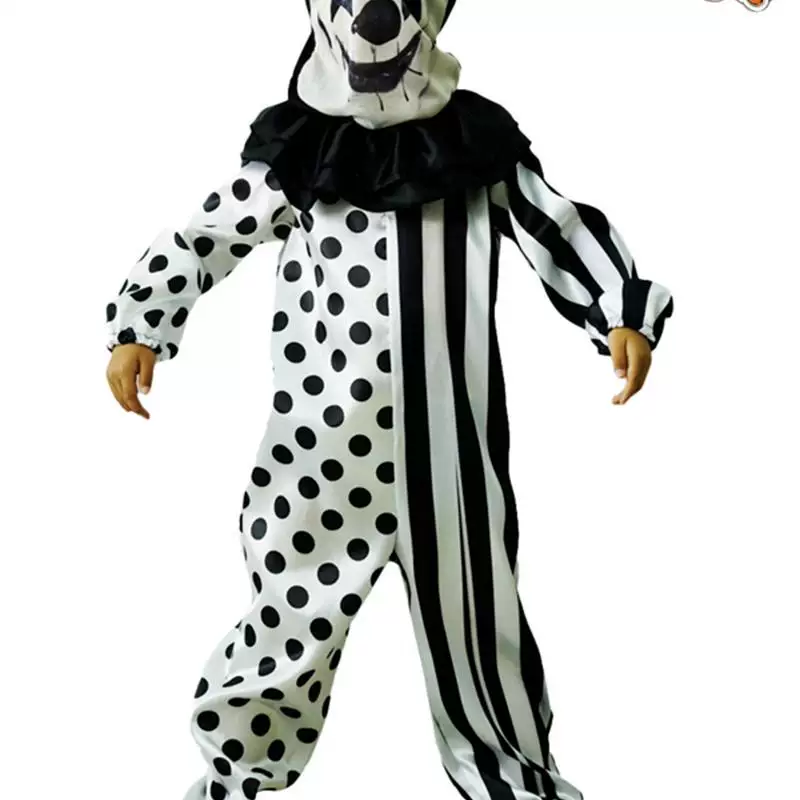 [Hallowmaschild影视游戏恶魔小丑clothing 小童黑白杀人小丑party]