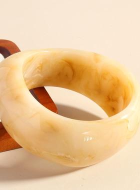 fashion 新款晕染resin irregular 几何exaggeration bracelet mi