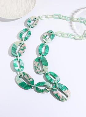 新款fashion personality 彩色毛衣链accessories 手工acrylic ne