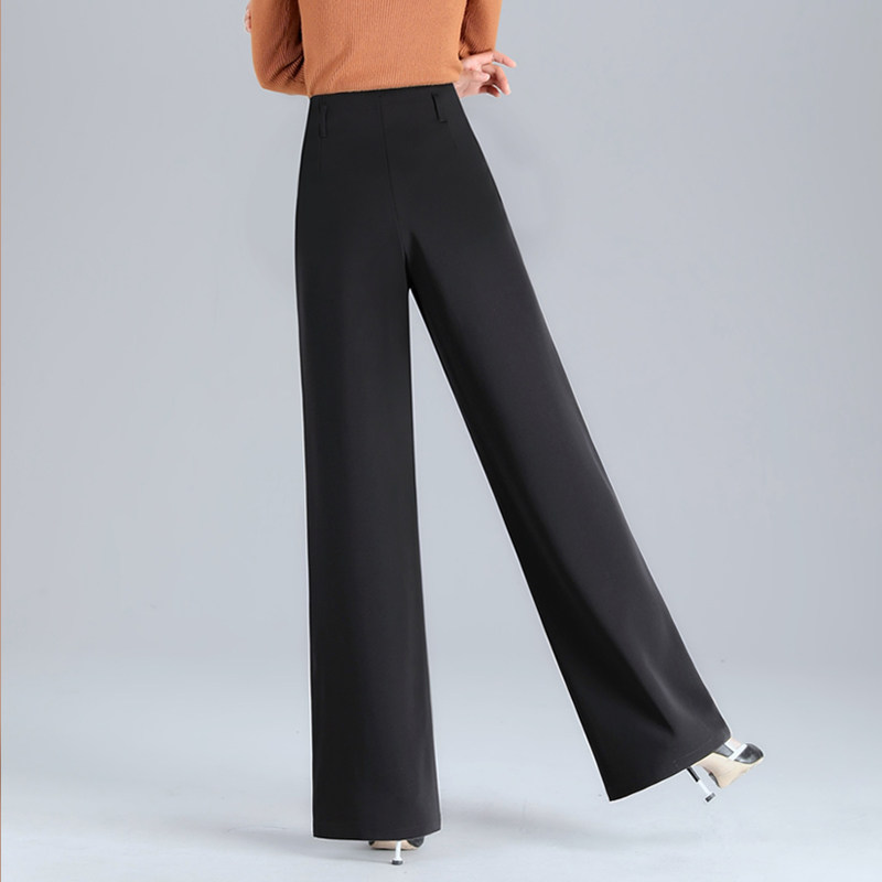 高腰垂感垂坠宽松舞裤长裤裙阔腿裤 宁蔓休闲裤