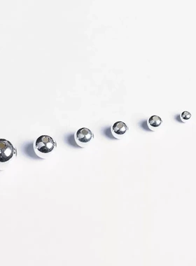 光面珠5mm纯银 S990纯银转运珠纯银diy散珠 光面圆珠珠子