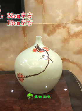 景德镇绿色手绘现代时尚陶瓷器