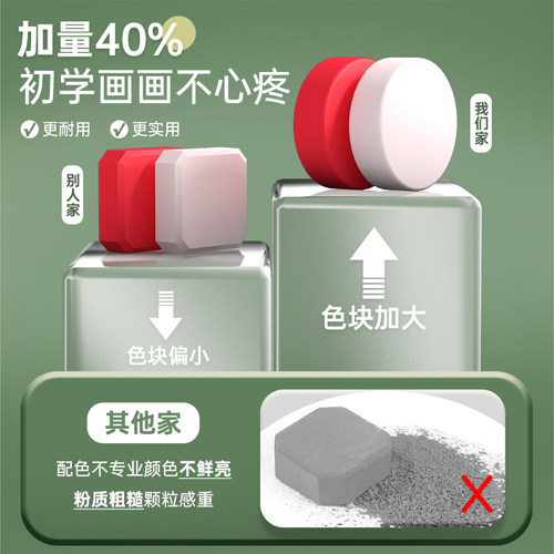 马利24色固体水彩颜料套装48色36色初学者学生用手绘美术马力牌颜料盒便携式绘画工具专业分装水粉玛丽笔美甲 - 图1