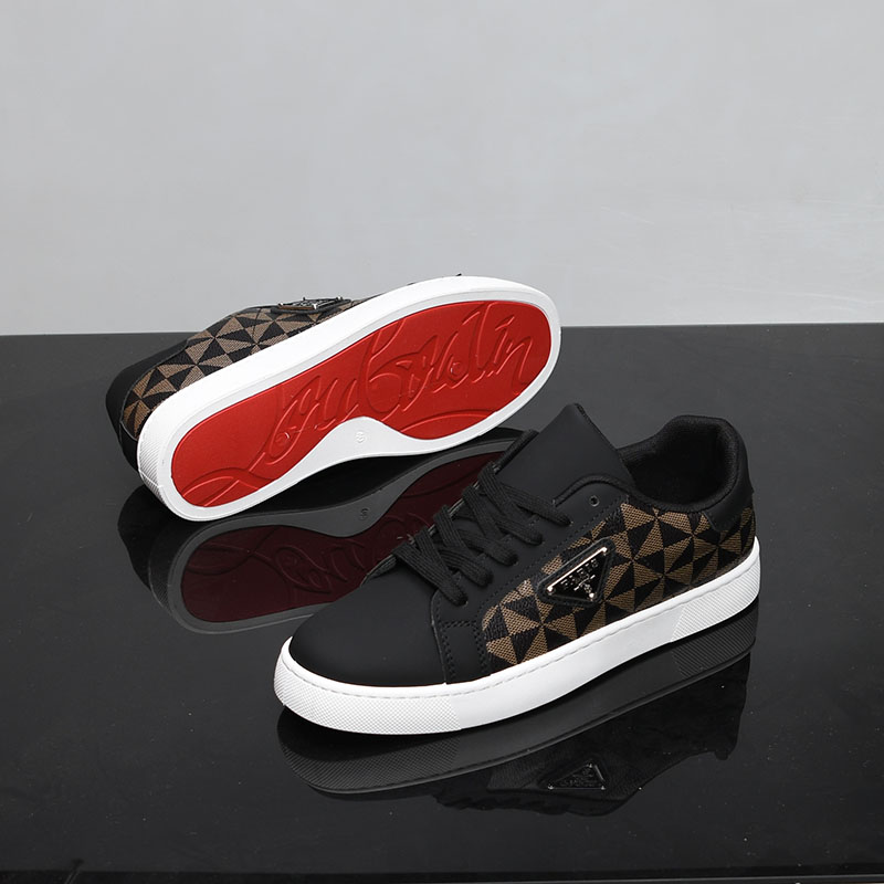 春秋德训鞋男款2025新款爆款黑色鞋子男夏款百搭休闲厚底小众板鞋 - 图1