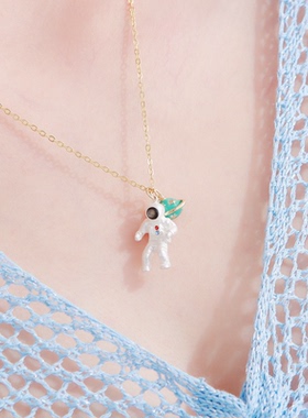 星空星球太空人宇航员项链